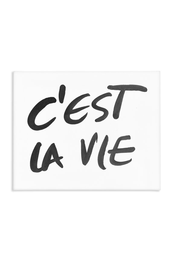 Industries C'est La Vie Minimal Text Canvas Wall Art, design by SD Graphics Studio