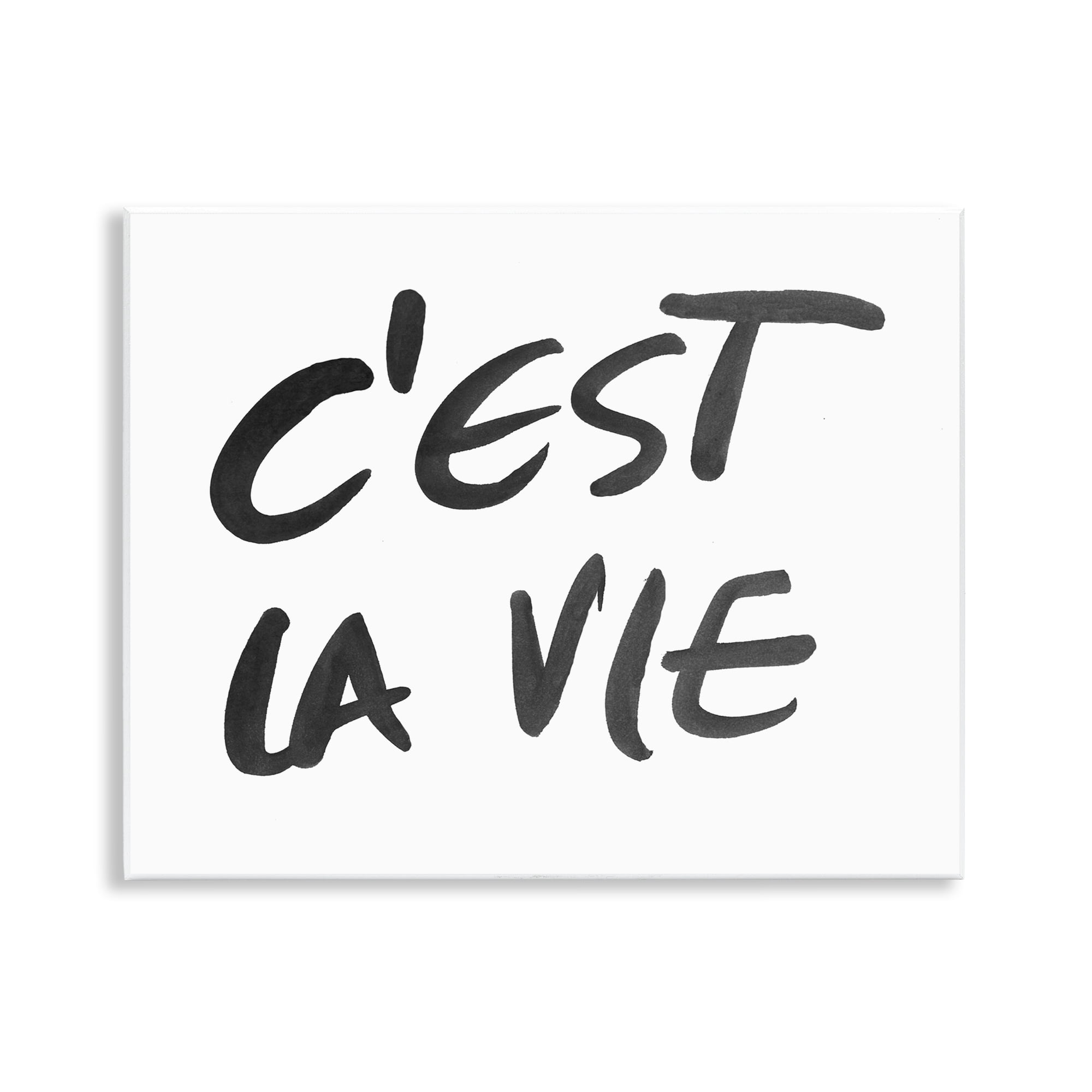 Stupell Industries C'est La Vie Minimal Text Wall Plaque Art, design by SD Graphics Studio