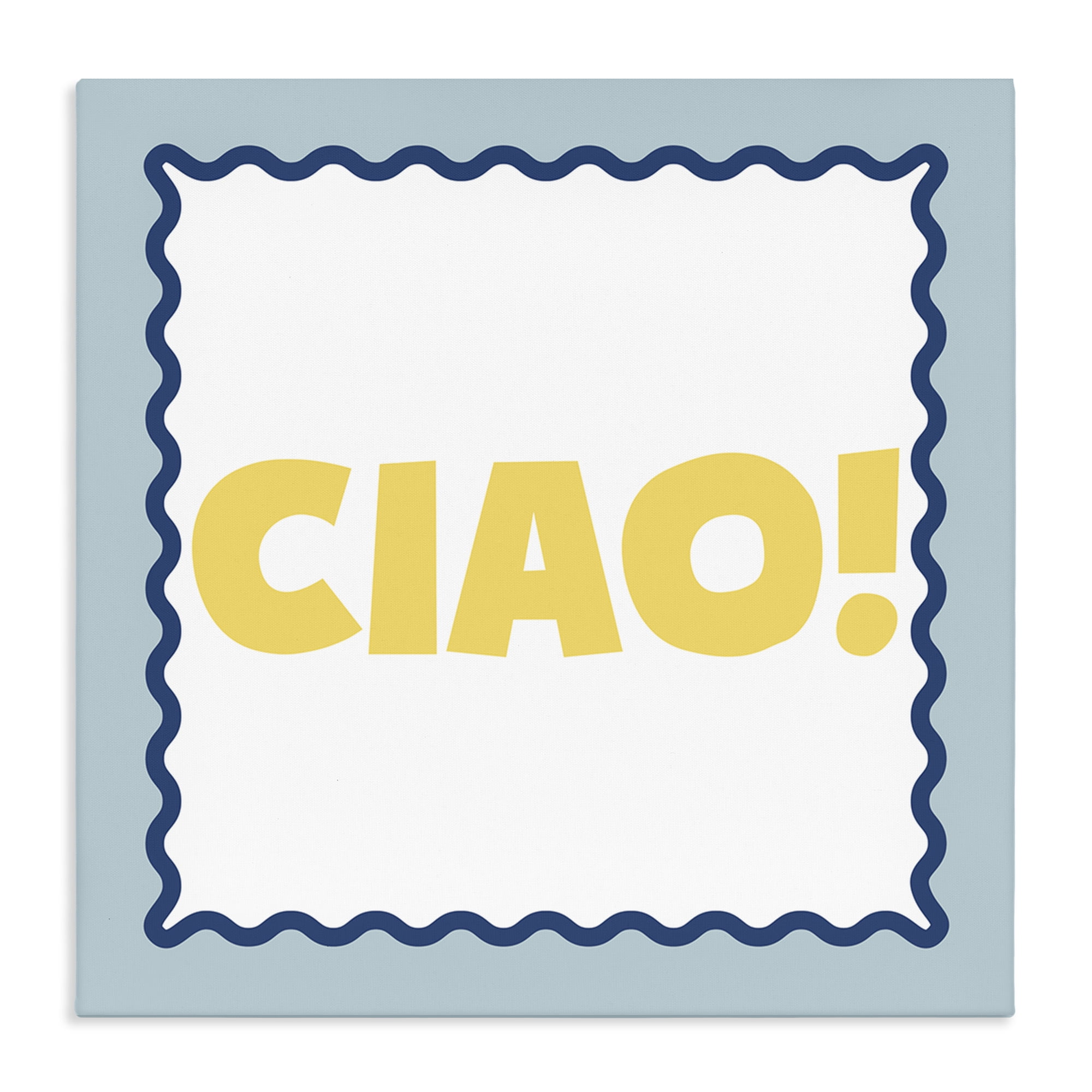 Stupell Industries CIAO! Bold Yellow Typography Canvas Wall Art, design by SD Graphics Studio