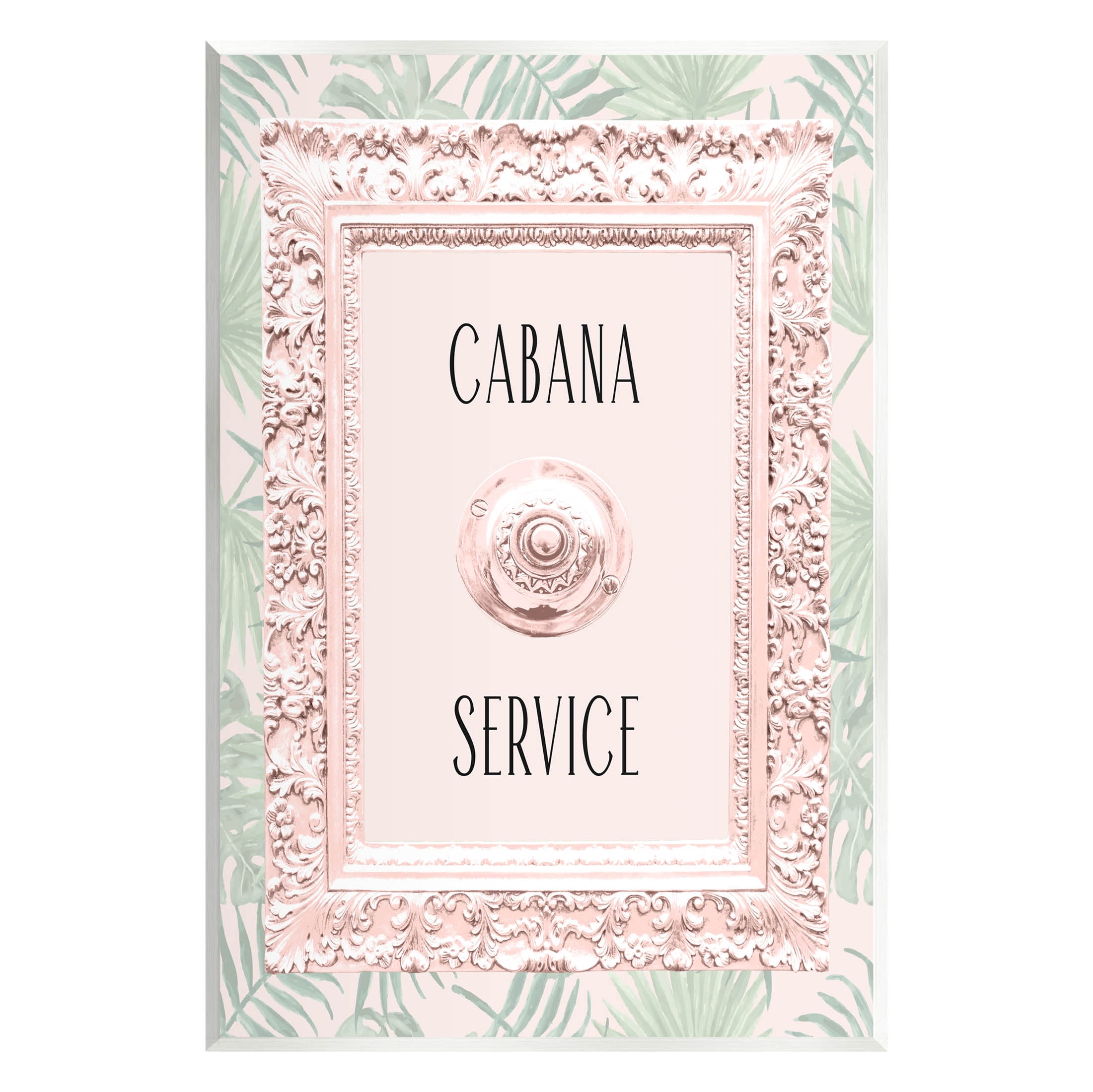 Stupell Industries Cabana Service Tropical Leaves Graphic Art Unframed Art Print Wall Art, Design by Lil' Rue