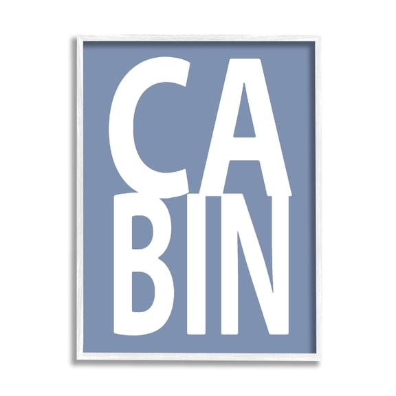 Stupell Industries Cabin Lake House Text Nature Painting White Framed Art Print Wall Art, 11 x 14