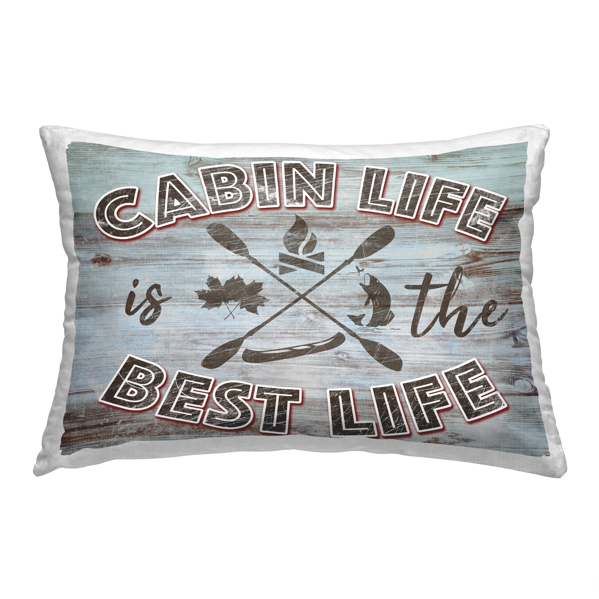 Stupell Industries Cabin Life Best Phrase Decorative Printed Throw Pillow, 14 x 20