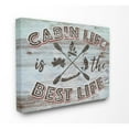 thumbnail image 1 of Stupell Industries Cabin Life Country Home Wood Textured Word Design Canvas Wall Art by Marcus Prime, 1 of 3