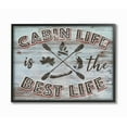 thumbnail image 1 of Stupell Industries Cabin Life Country Home Wood Textured Word Design Framed Giclee Texturized Art by Marcus Prime, 1 of 3