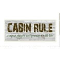 thumbnail image 1 of Stupell Industries Cabin Rule Country Home Wood Textured Word Design Wall Plaque Art by Sheldon Lewis, 1 of 3