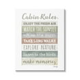 thumbnail image 1 of Stupell Industries Cabin Rules Typography Sign Nature Hiking Theme Canvas Wall Art, 16 x 20, Design by Marla Rae, 1 of 5