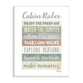 thumbnail image 1 of Stupell Industries Cabin Rules Typography Sign Nature Hiking Theme Wood Wall Art, 10 x 15, Design by Marla Rae, 1 of 5