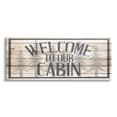 thumbnail image 1 of Stupell Industries Cabin Welcome Sign Rustic Pine Trees Text Design, 24 x 10, Design by Kim Allen, 1 of 5