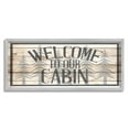 thumbnail image 1 of Stupell Industries Cabin Welcome Sign Rustic Pine Trees Text Design, 24 x 10, Design by Kim Allen, 1 of 5
