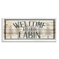 thumbnail image 1 of Stupell Industries Cabin Welcome Sign Rustic Pine Trees Text Design, 30 x 13, Design by Kim Allen, 1 of 5