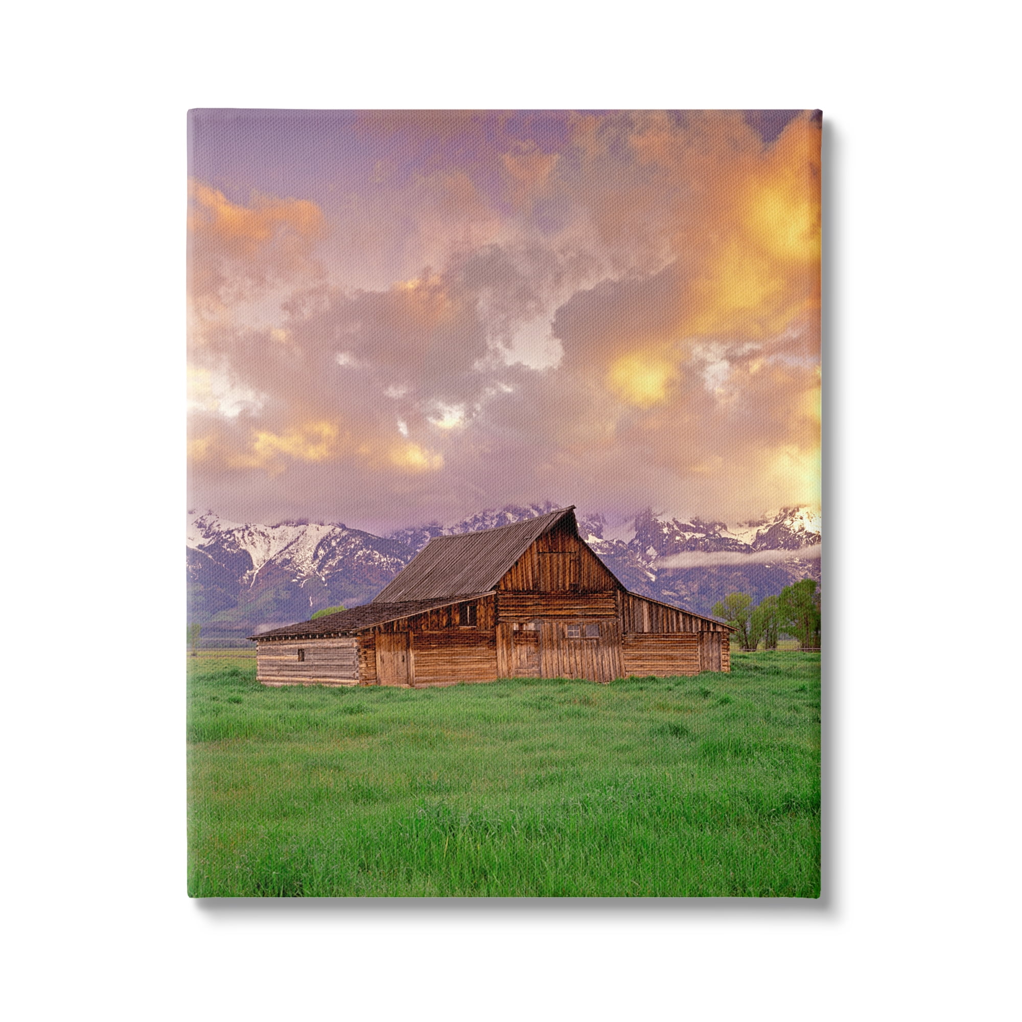 Stupell Industries Cabin in Mountain Landscape Nature Photography Gallery Wrapped Canvas Print Wall Art, 24 x 30