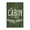thumbnail image 1 of Stupell Industries Cabin is Happy Places Green Canvas Wall Art design by Kim Allen, 45 x 30, 1 of 7