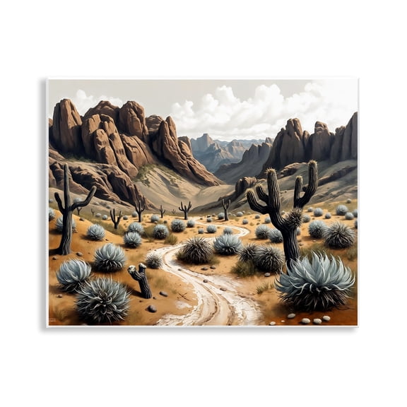 Stupell Industries Cactus Canyons Pathway Wall Plaque Art design by Tabz Jones, 11 x 14