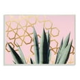 thumbnail image 1 of Stupell Industries Cactus Leaves and Geometric Pattern over Pink Design by Daphne Polselli, 1 of 6