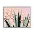 thumbnail image 1 of Stupell Industries Cactus Leaves and Geometric Pattern over Pink Design by Daphne Polselli, 1 of 5