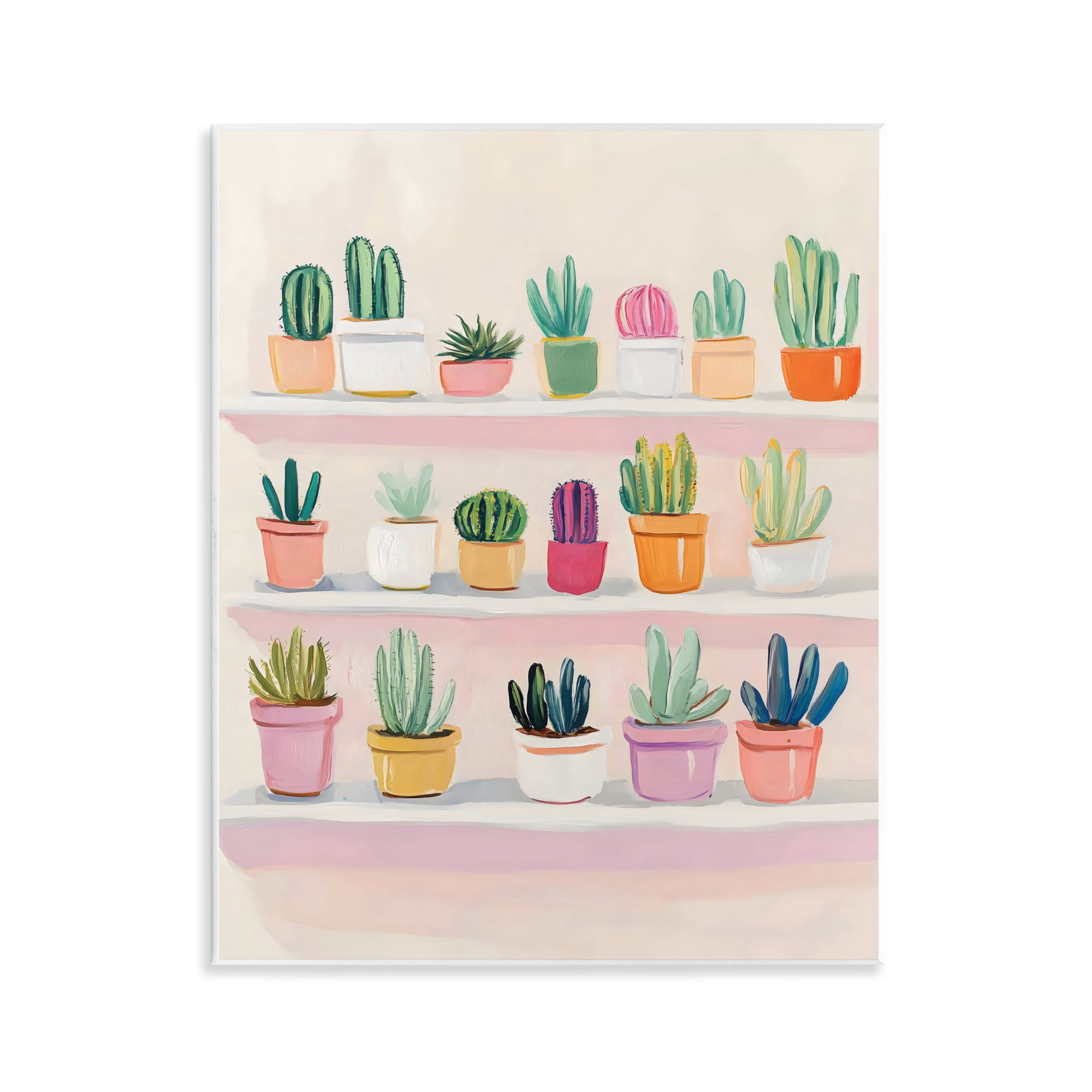 Stupell Industries Cactus Shelf Arrangement Wall Plaque Art, design by The Prints Vibe