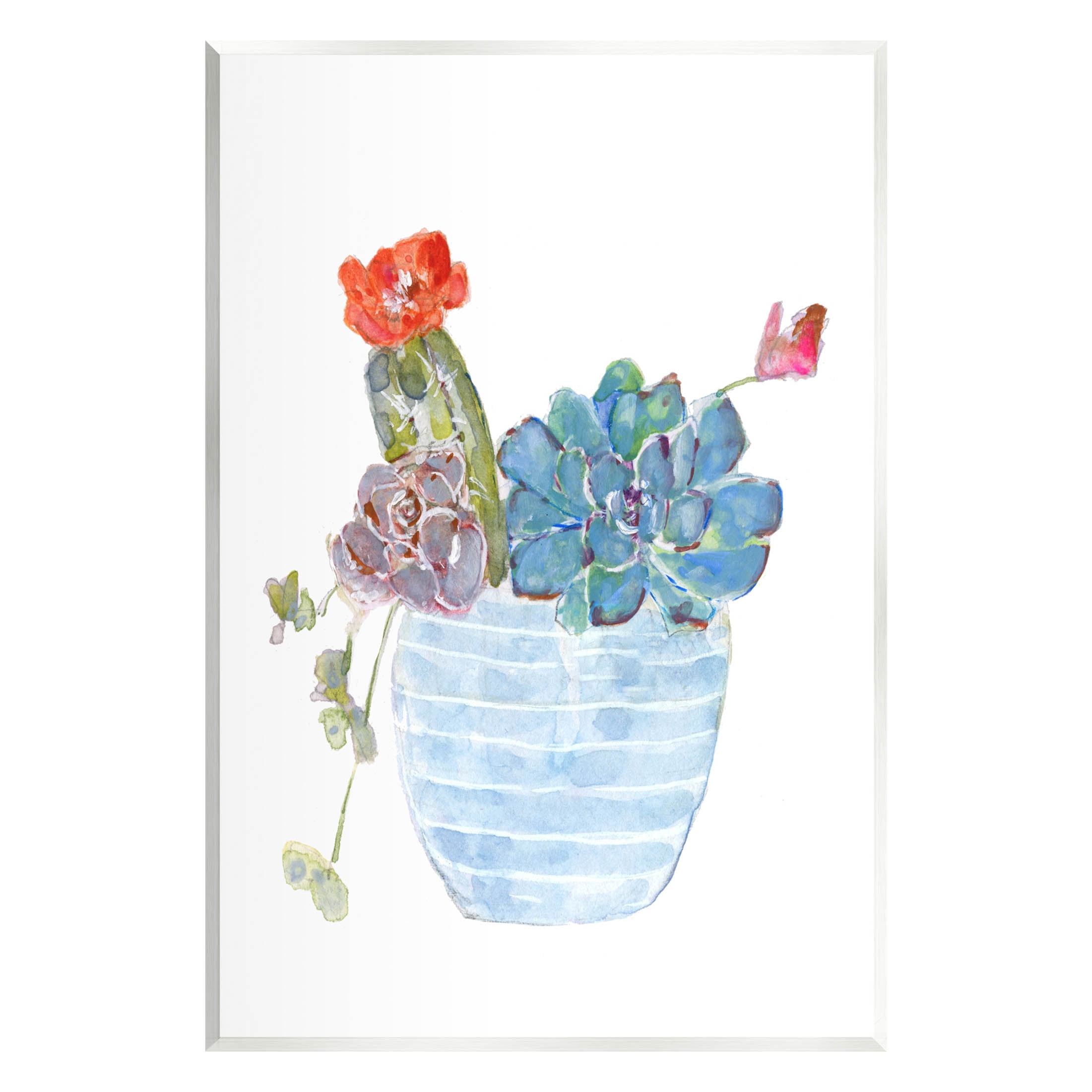 Stupell Industries Cactus Succulent Planter Graphic Art Unframed Art Print Wall Art, Design by Sally Swatland