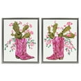 thumbnail image 1 of Stupell Industries Cactus in Pink Cowgirl Boots Entertainment Painting Gray Floater Framed Canvas Art Print Wall Art, 17 x 21, Set of 2, 1 of 10