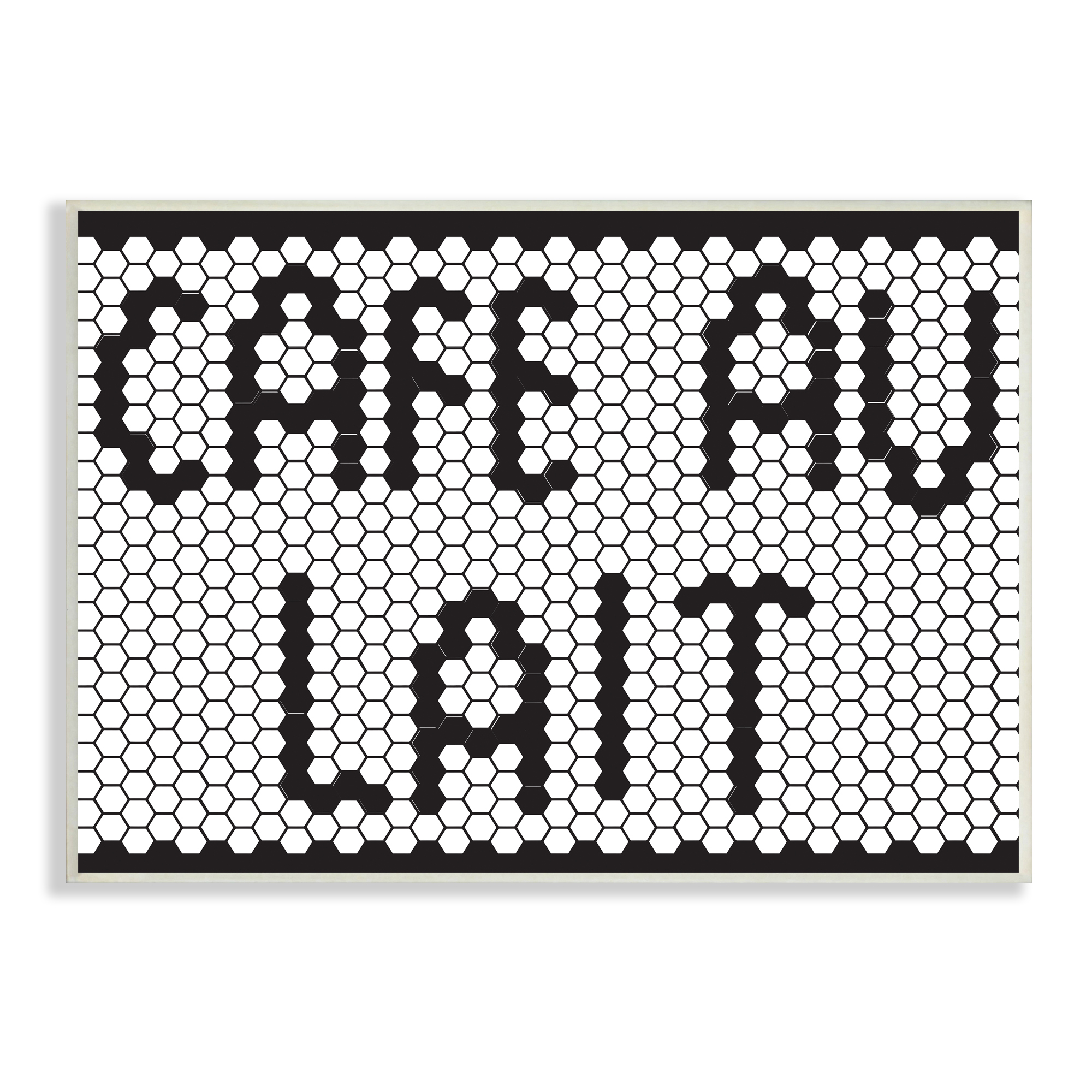 Stupell Industries CafÃ© Au Lait Sign Geometric Hexagon Pattern, 13 x 19, Designed by Elizabeth Medley