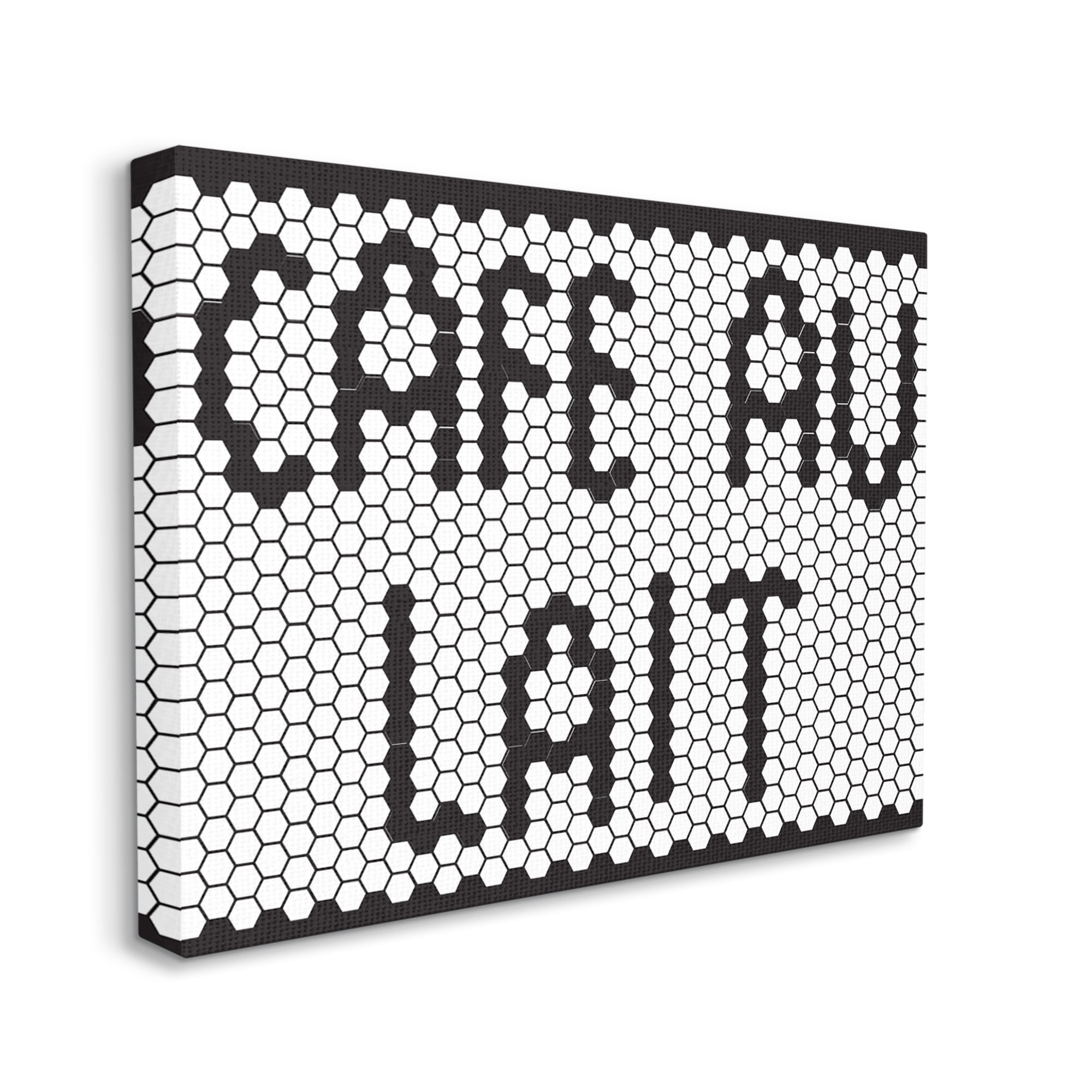 Stupell Industries CafÃ© Au Lait Sign Geometric Hexagon Pattern, 24 x 30, Designed by Elizabeth Medley