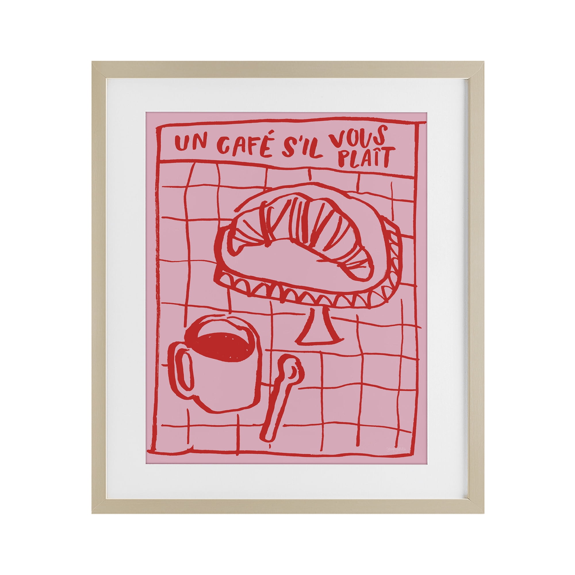 Stupell Industries Cafe Brunch Doodles Birch Framed Print Under Glass, design by Jenaya Jackson