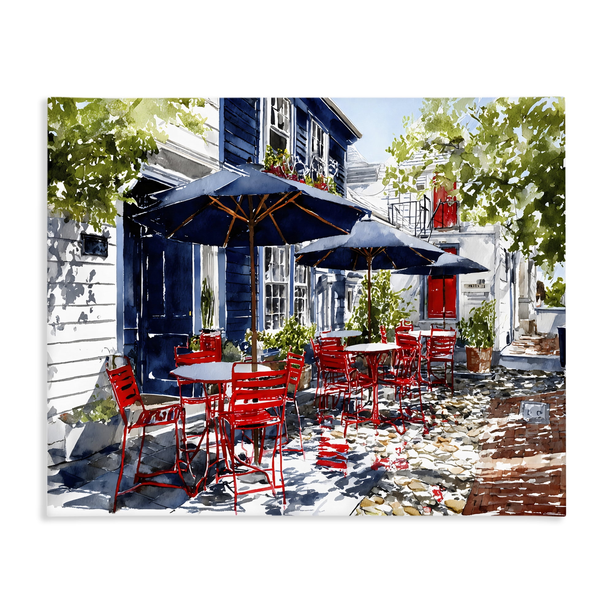 Stupell Industries Cafe Classic Red Chairs Canvas Wall Art, design by Franklyn Gregory