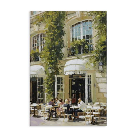 Stupell Industries Traditional Cafe Terrace with Ivy Canvas Art, 30 x 45, by Petals Prints Design