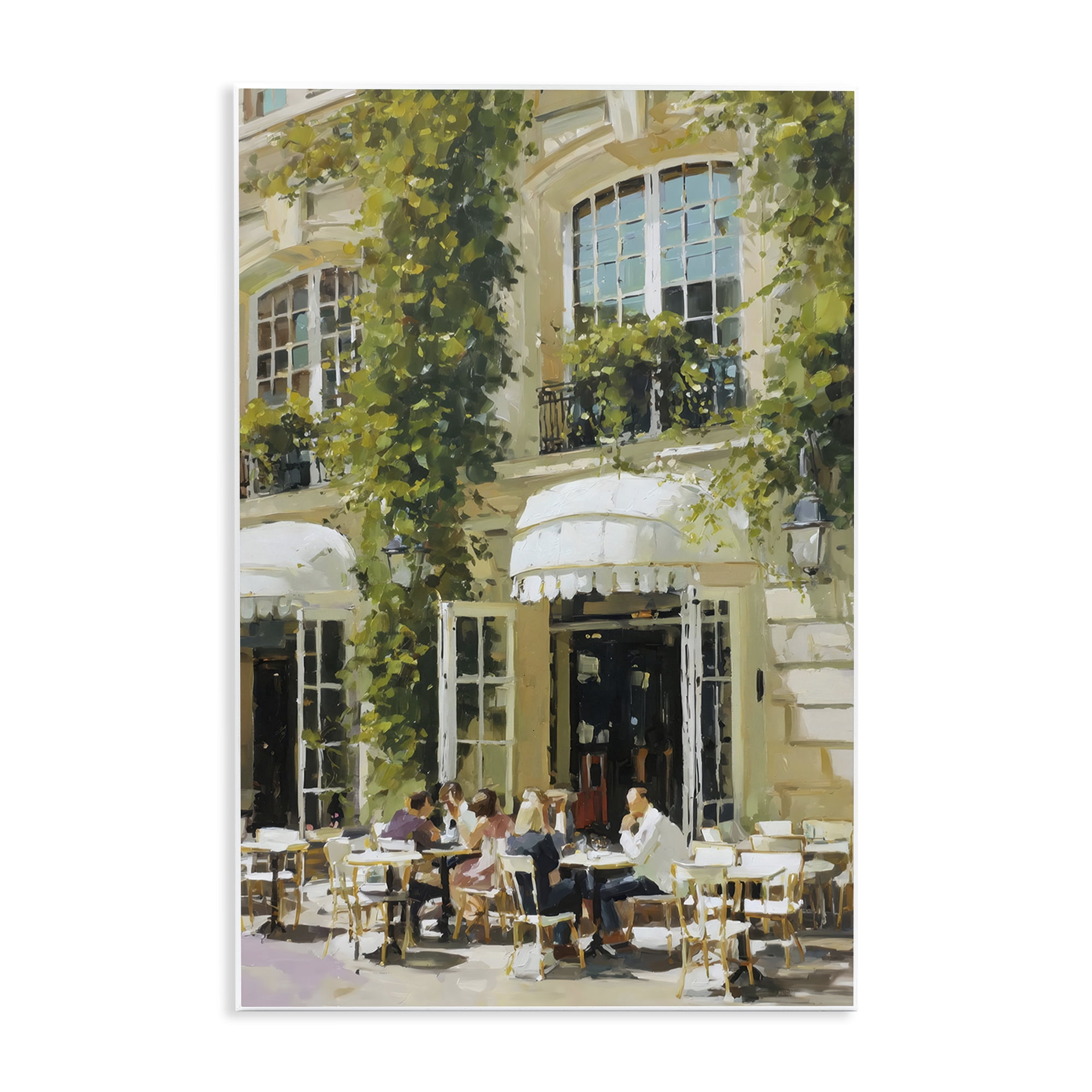 Stupell Industries Cafe Terrace with Ivy Wall Plaque Art, design by Petal Prints Design