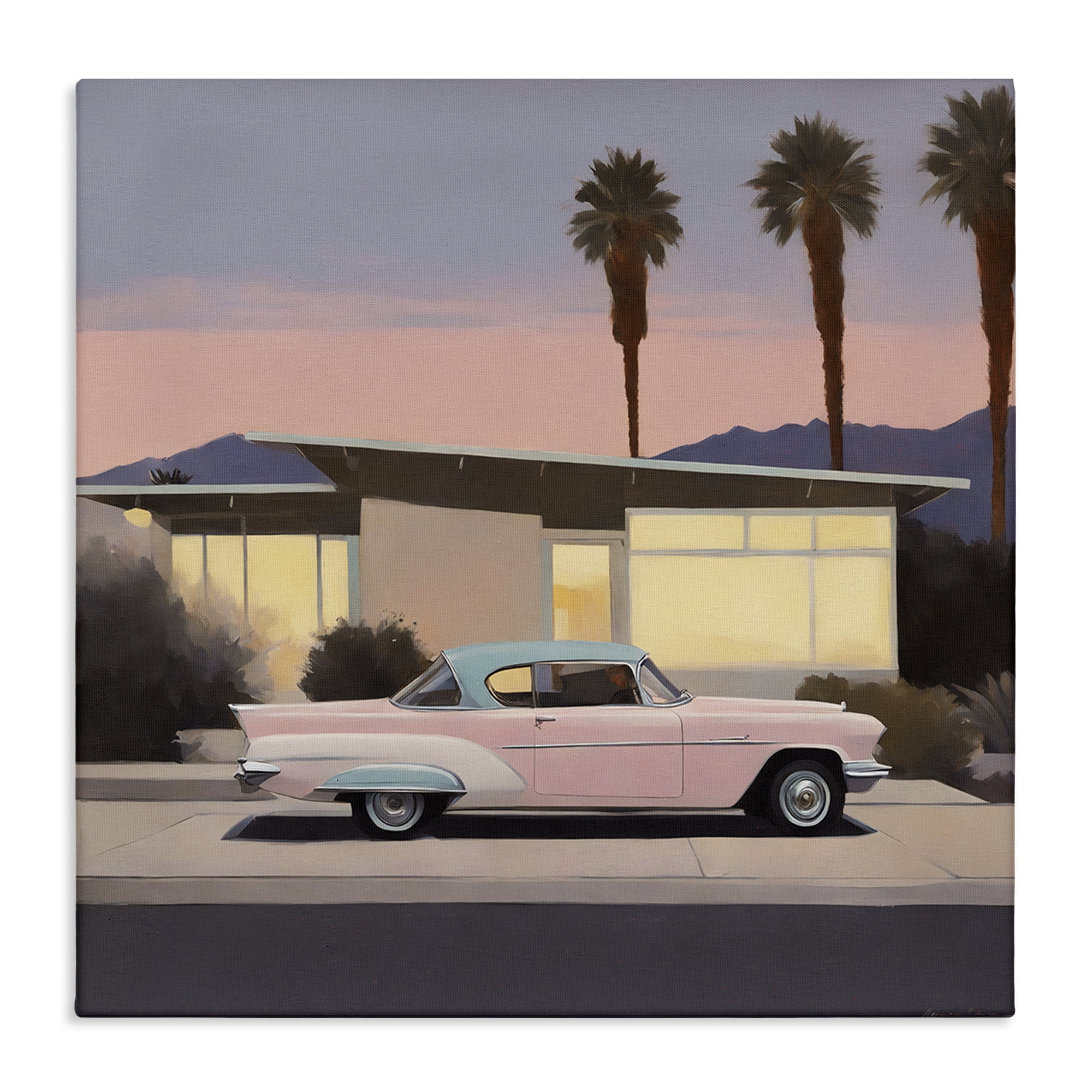 Stupell Industries California Classic Car Transportation Painting Wrapped Canvas Art Print Wall Art, 30 x 30