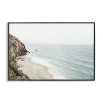 Stupell Industries California Coast Cliffs Nautical & Beach Photography Black Framed Art Print Wall Art, 18 x 12