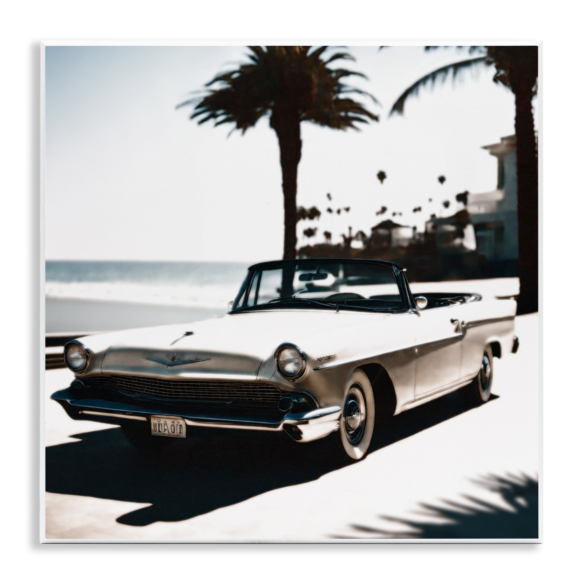 Stupell Industries California Cruise Antique Car Transportation Painting Unframed Art Print Wall Art, 12 x 12