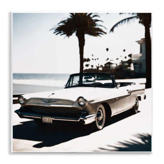 Stupell Industries California Cruise Antique Car Transportation Painting Unframed Art Print Wall Art, 12 x 12