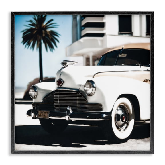 Stupell Industries California Cruise Car Transportation Painting Black Framed Art Print Wall Art, 24 x 24