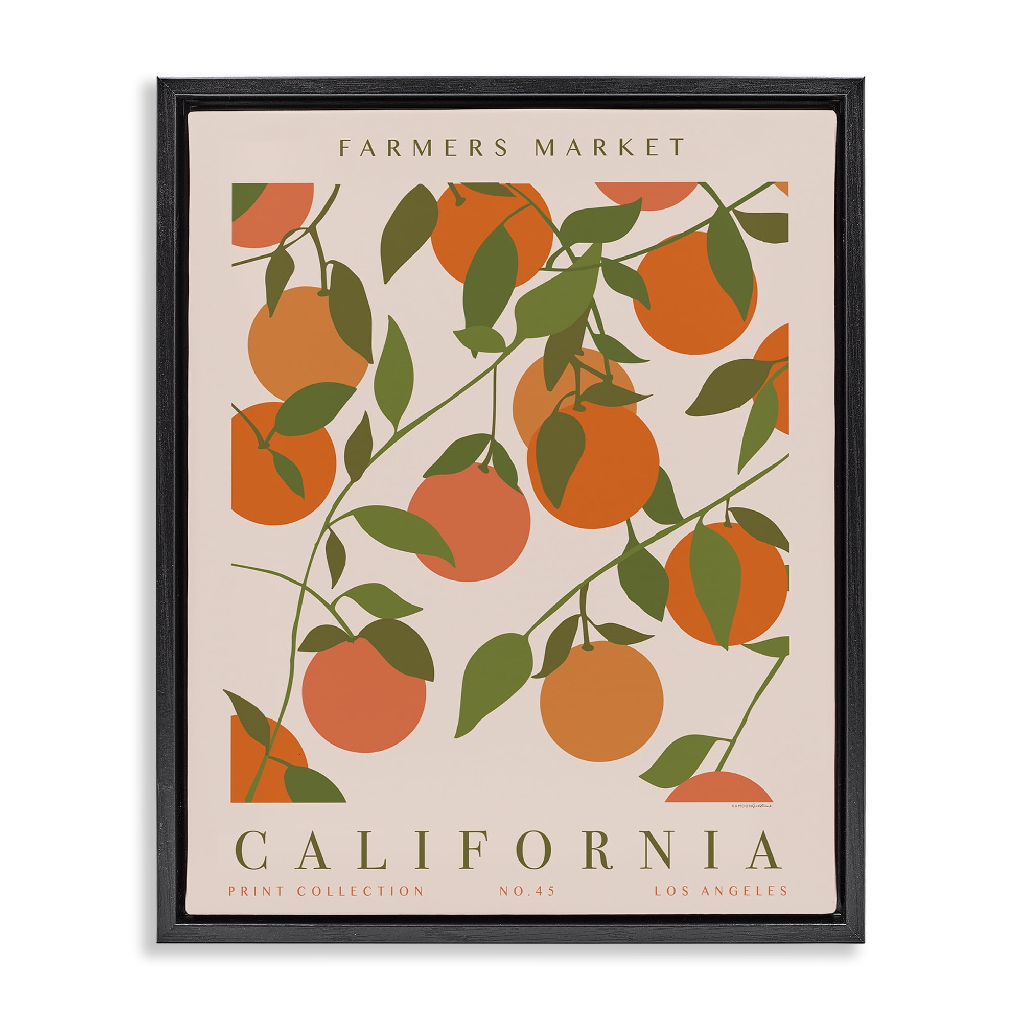 Stupell Industries California Farmers Market Food & Beverage Painting Black Floater Framed Art Print Wall Art, 25 x 31