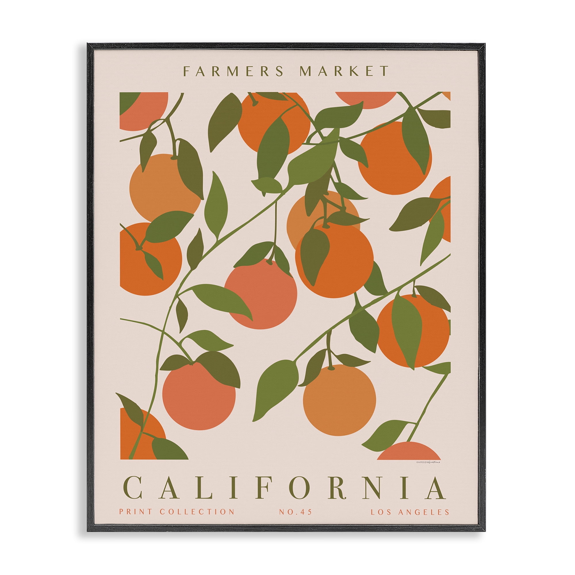 Stupell Industries California Farmers Market Food & Beverage Painting Black Framed Art Print Wall Art, 16 x 20