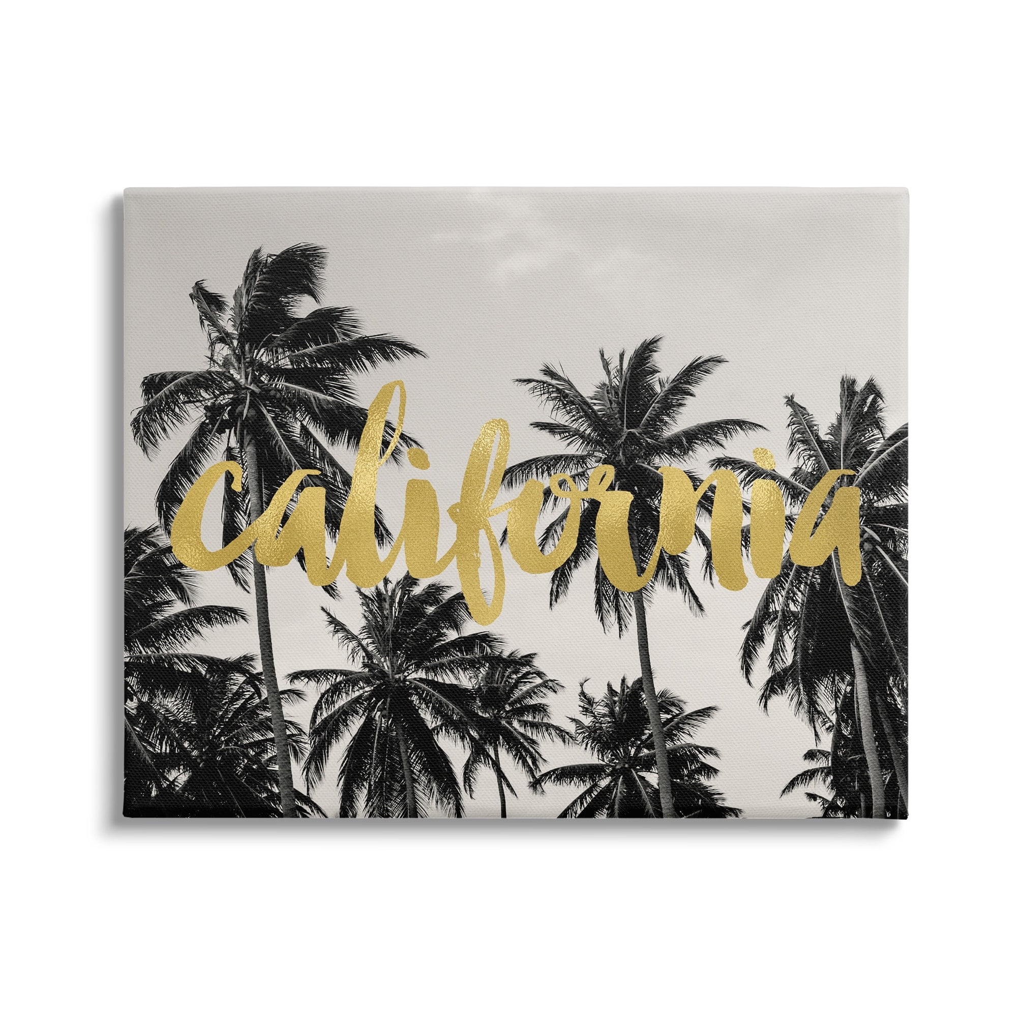 Stupell Industries California Glam Typography Tropical Tree Foliage Canvas Wall Art, 48 x 36, Design by Amy Brinkman