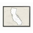 thumbnail image 1 of Stupell Industries California Home State Map Neutral Print Design Framed Giclee Texturized Art by Daphne Polselli, 1 of 2