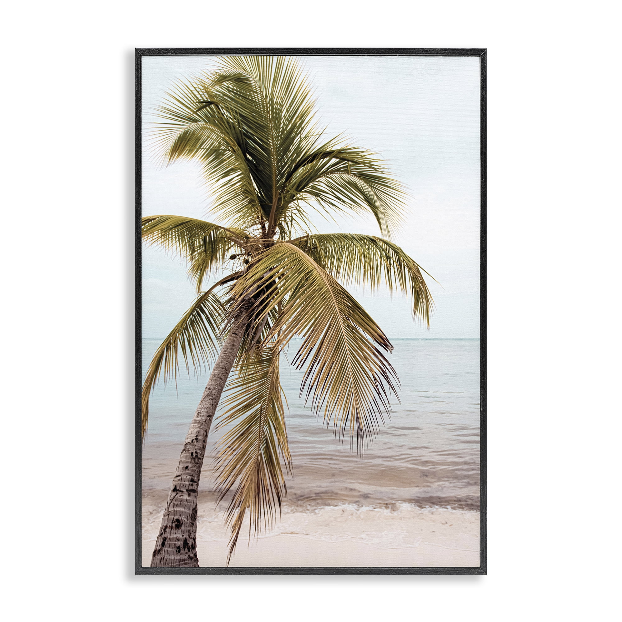 Stupell Industries California Summer Palm Nautical & Beach Photography Black Framed Art Print Wall Art, 12 x 18