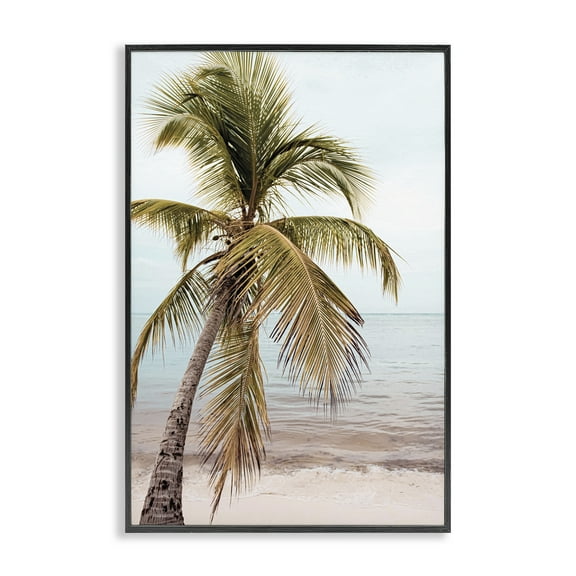 Stupell Industries California Summer Palm Nautical & Beach Photography Black Framed Art Print Wall Art, 12 x 18