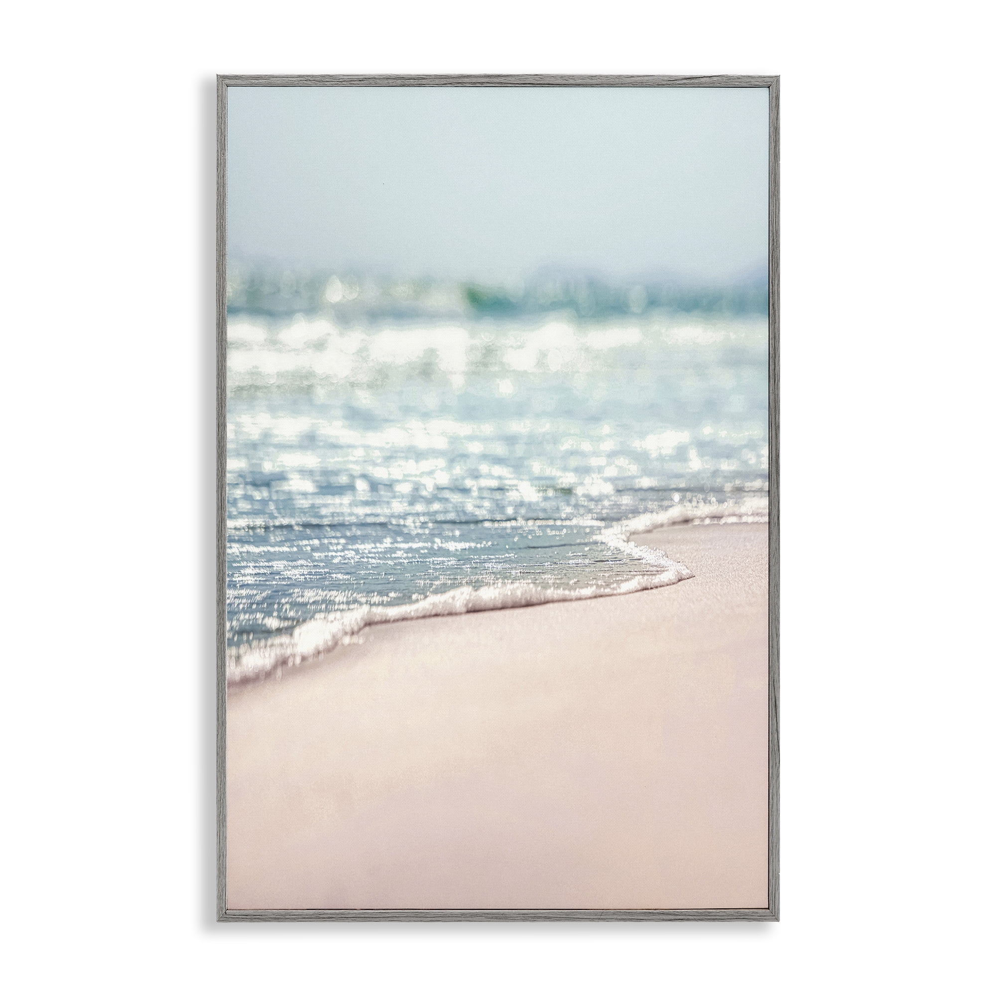 Stupell Industries California Summer Waves Nautical & Beach Photography Gray Framed Art Print Wall Art, 12 x 18