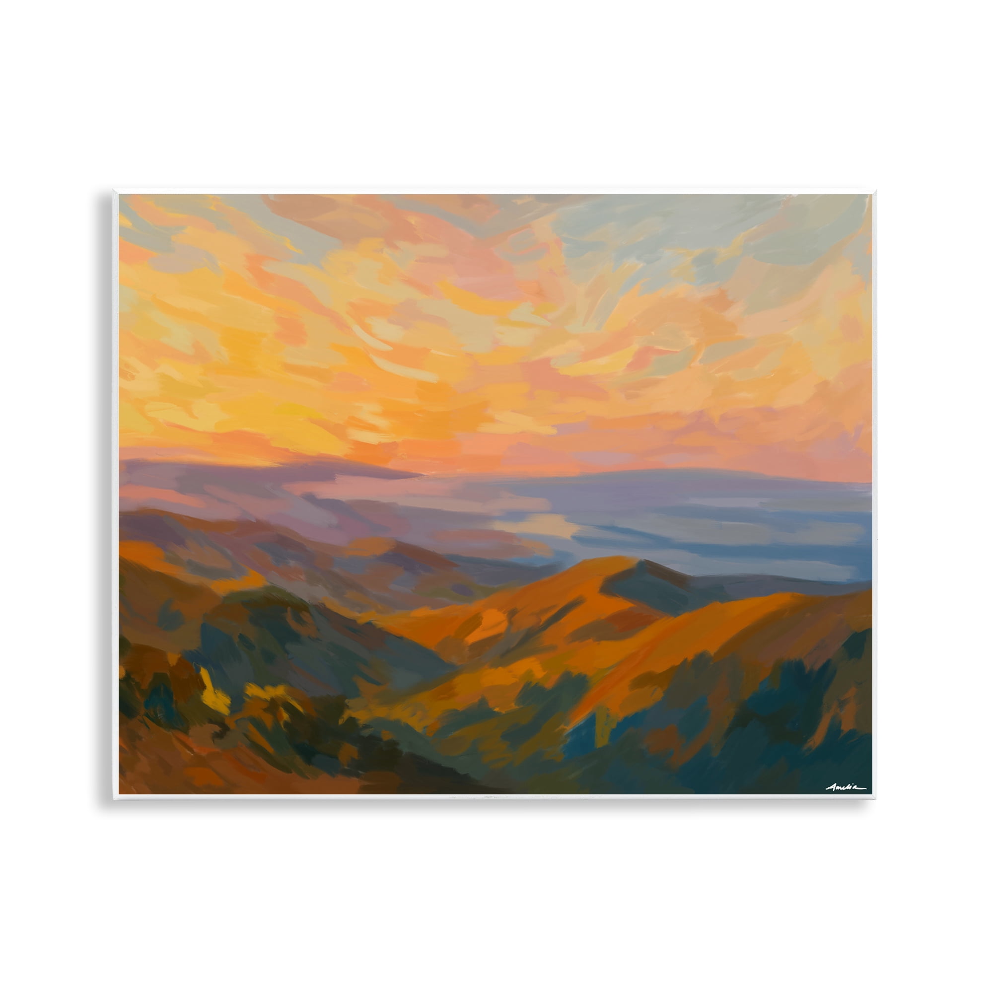 Stupell Industries California Sunset Landscape Wall Plaque Art, design by Amelia Noyes