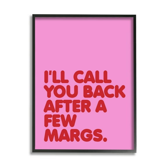 Stupell Industries Call You Back Funny Phrase Inspirational Painting Black Framed Art Print Wall Art, 11 x 14