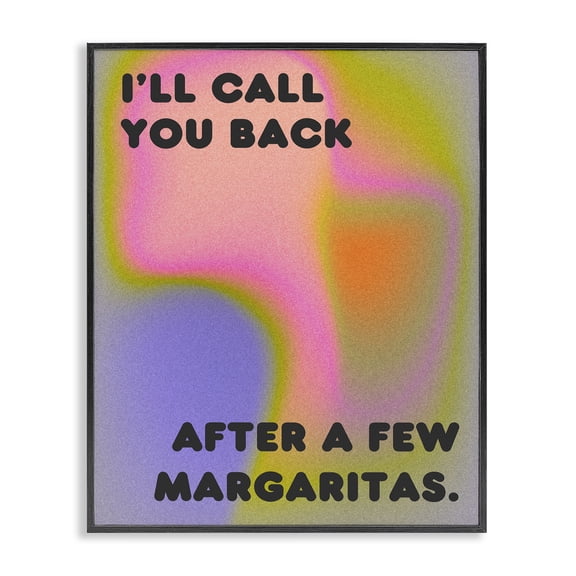 Stupell Industries Call You Back Phrase Text & Numbers Painting Black Framed Art Print Wall Art, 24 x 30