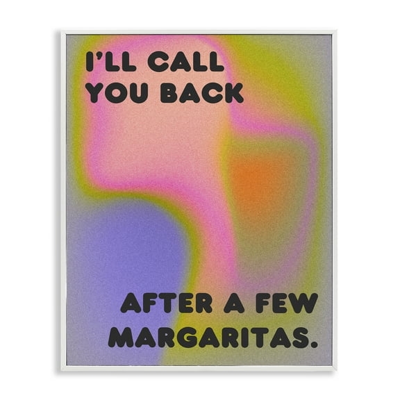 Stupell Industries Call You Back Phrase Text & Numbers Painting White Framed Art Print Wall Art, 11 x 14