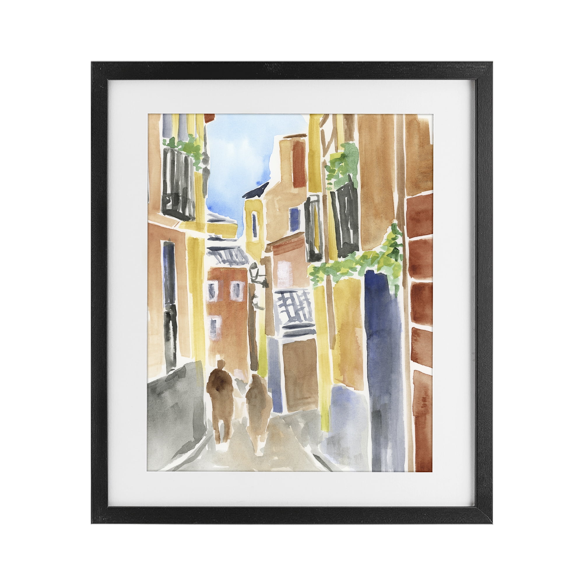 Stupell Industries Calles de Madrid Architecture Black Framed Print Under Glass, design by June Erica Vess