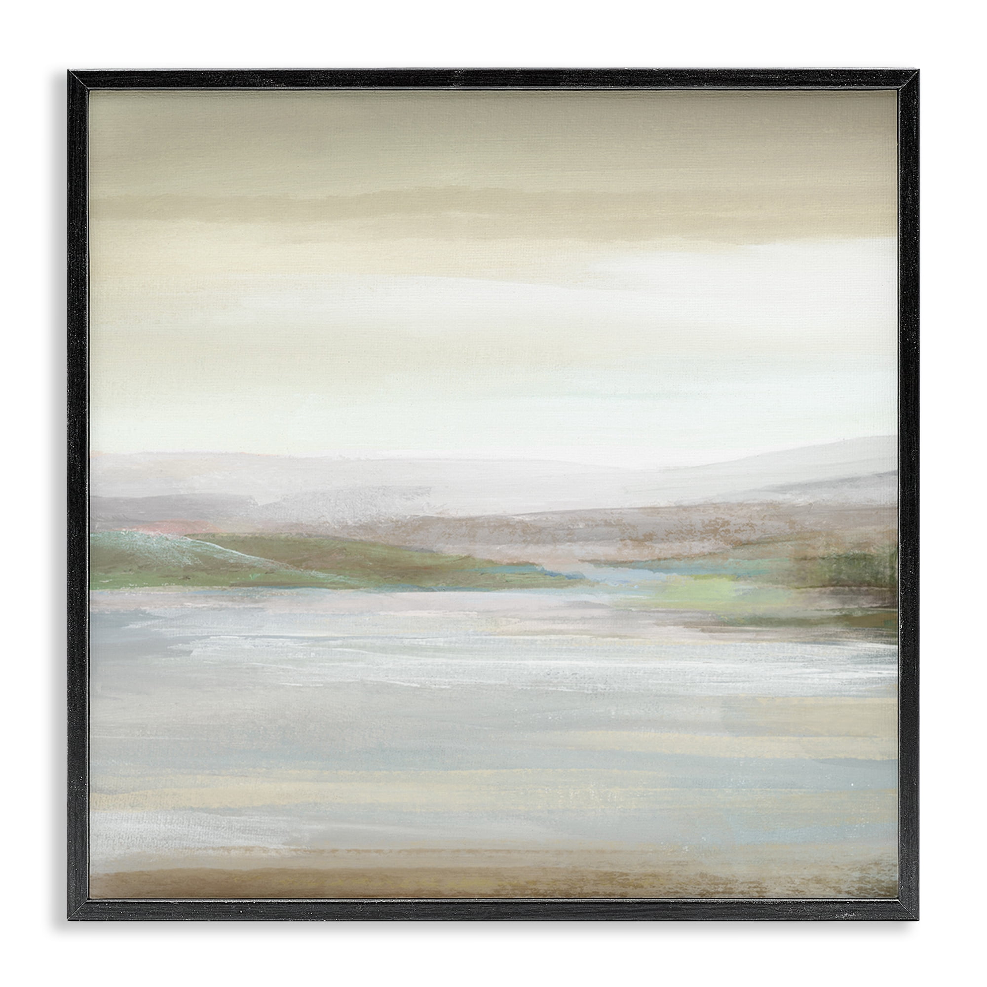 Stupell Industries Calm Atmospheric Landscape Landscape Painting Black Framed Art Print Wall Art, 24 x 24