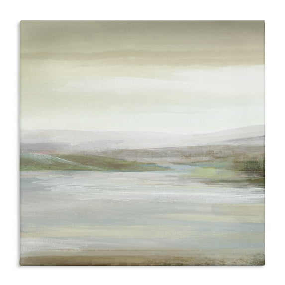 Stupell Industries Calm Atmospheric Landscape Landscape Painting Gallery Wrapped Canvas Art Print Wall Art, 24 x 24