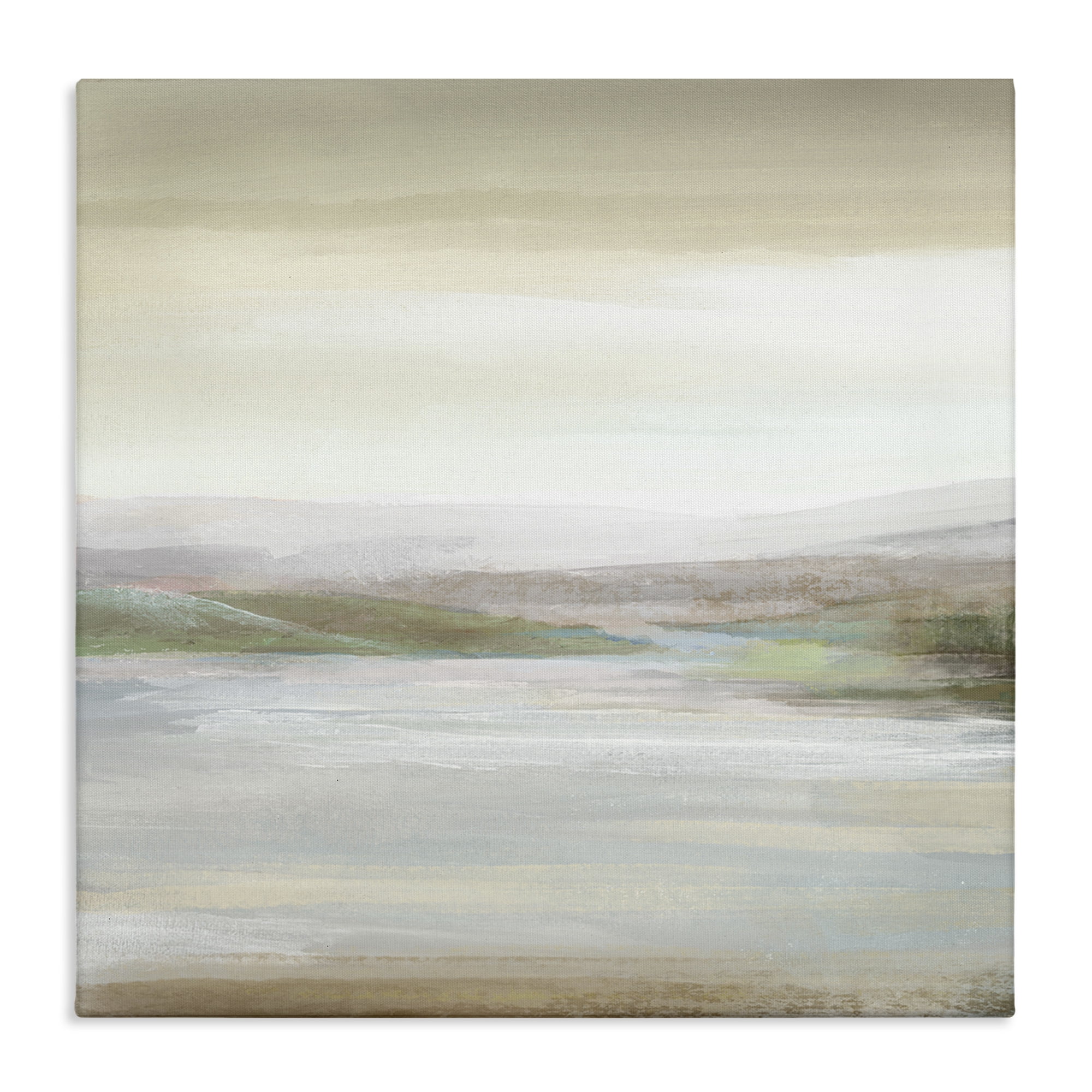 Stupell Industries Calm Atmospheric Landscape Landscape Painting Gallery Wrapped Canvas Art Print Wall Art, 30 x 30
