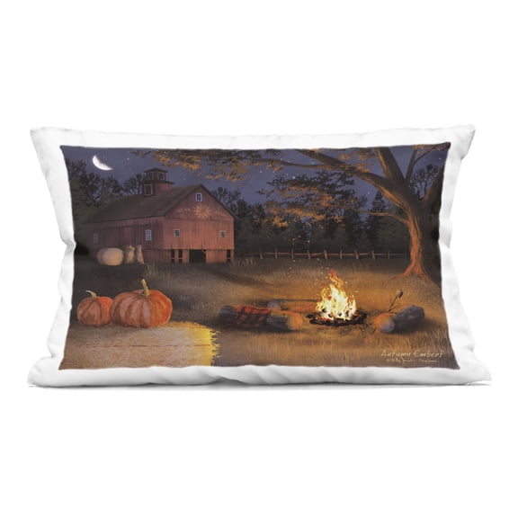 Stupell Industries Calm Autumnal Night Fire Pit Decorative Printed Throw Pillow, design by Billy Jacobs