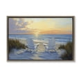 thumbnail image 1 of Stupell Industries Tropical Calm Beach Sunset Overlook Brown Floating Frame Canvas Art, 25 x 17, by Petals Prints Design, 1 of 8